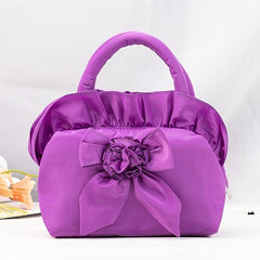 Ruffle Trim Satchel Bag Hand Purse Casual Clutch Coin Bag