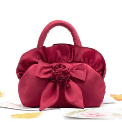 Ruffle Trim Satchel Bag Hand Purse Casual Clutch Coin Bag