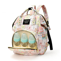 Leopard Print Diaper Bag Travel Backpack Top Handle Mommy Bag