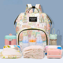 Leopard Print Diaper Bag Travel Backpack Top Handle Mommy Bag