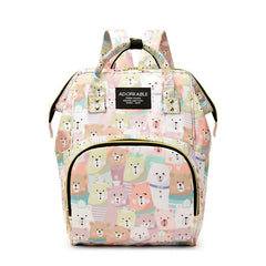 Leopard Print Diaper Bag Travel Backpack Top Handle Mommy Bag