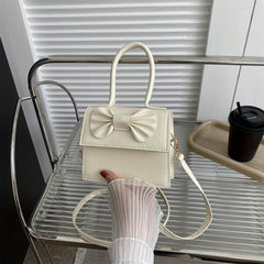 Mini Bowknot Decor Crossbody Bag Top Handle Satchel Women's Handbag