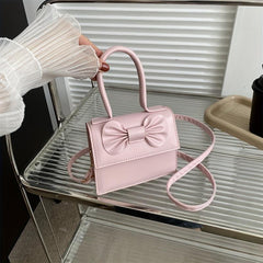 Mini Bowknot Decor Crossbody Bag Top Handle Satchel Women's Handbag