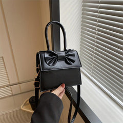 Mini Bowknot Decor Crossbody Bag Top Handle Satchel Women's Handbag