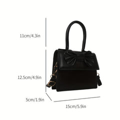 Mini Bowknot Decor Crossbody Bag Top Handle Satchel Women's Handbag