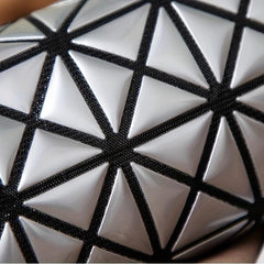 Geometric Embossed Clutch Bag Faux Leather Wristlet Lightweight