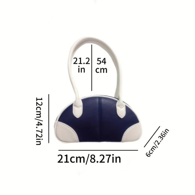 Vintage Bowler Underarm Bag Retro Shoulder Bag Women's Tote Handbag