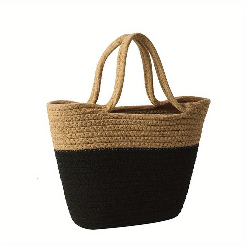 Large Capacity Patchwork Tote Bag Lightweight Shoulder Bag