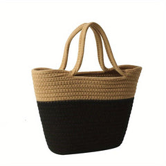 Large Capacity Patchwork Tote Bag Lightweight Shoulder Bag
