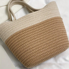 Large Capacity Patchwork Tote Bag Lightweight Shoulder Bag
