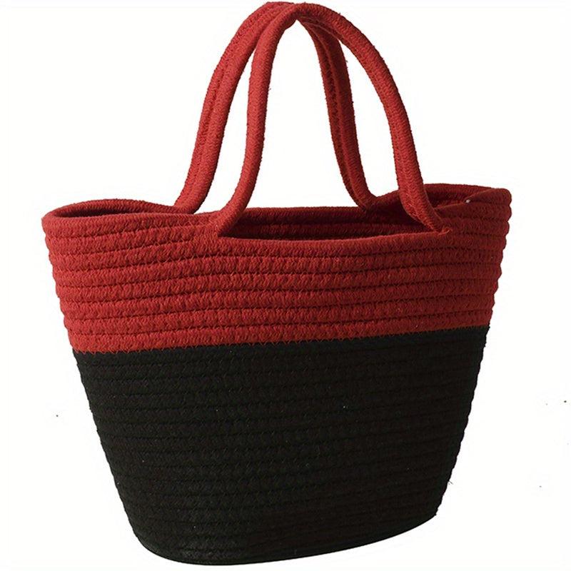Large Capacity Patchwork Tote Bag Lightweight Shoulder Bag