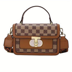Printed Buckle Flap Handbag Crossbody Bag Women's Satchel Purse