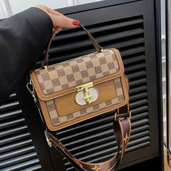 Printed Buckle Flap Handbag Crossbody Bag Women's Satchel Purse