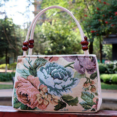 Vintage Animal Pattern Handbag Ethnic Storage Satchel Bag