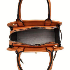 PU Crossbody Bag Double Handle Satchel