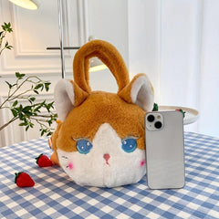 Cartoon Plush Crossbody Bag Soft Messenger Shoulder Bag