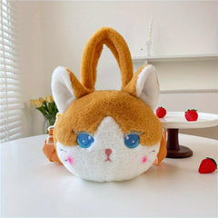 Cartoon Plush Crossbody Bag Soft Messenger Shoulder Bag