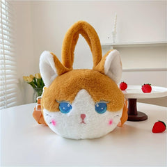 Cartoon Plush Crossbody Bag Soft Messenger Shoulder Bag