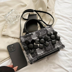 Flower Decor Crossbody Bag for Women