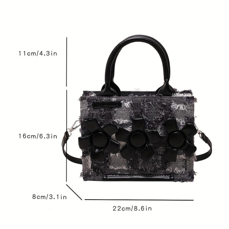 Flower Decor Crossbody Bag for Women