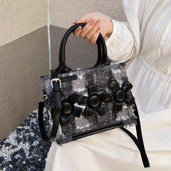 Flower Decor Crossbody Bag for Women