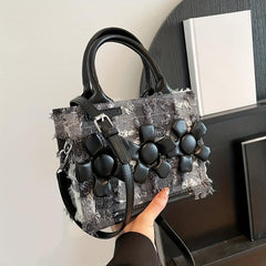 Flower Decor Crossbody Bag for Women