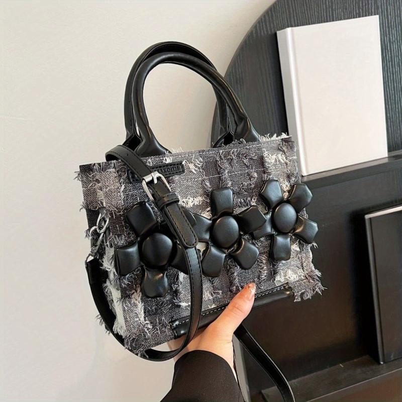 Flower Decor Crossbody Bag for Women