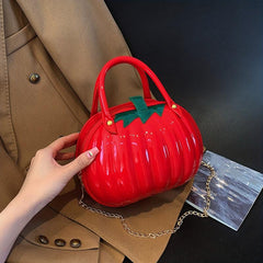 Pumpkin Shaped Satchel Novelty Crossbody Bag