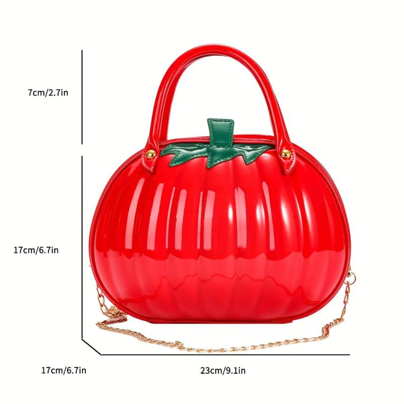 Pumpkin Shaped Satchel Novelty Crossbody Bag