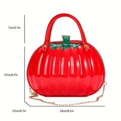 Pumpkin Shaped Satchel Novelty Crossbody Bag