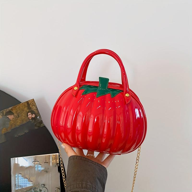 Pumpkin Shaped Satchel Novelty Crossbody Bag