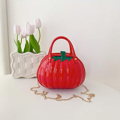 Pumpkin Shaped Satchel Novelty Crossbody Bag