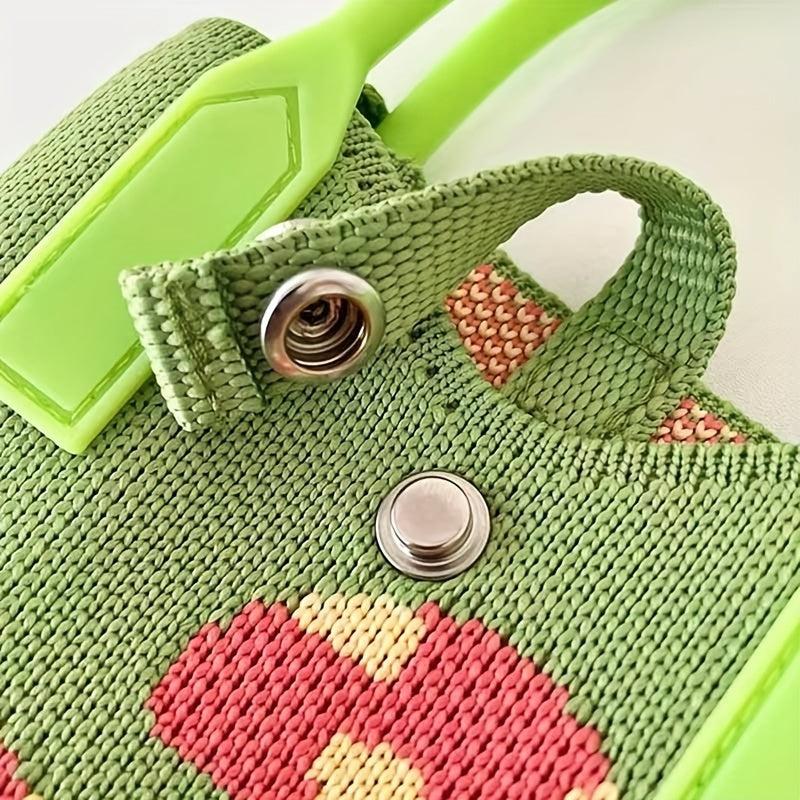 Mini Top Handle Satchel Cell Phone Woven Handbag Fabric Crochet