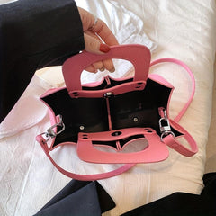Classic Crossbody Bag PU Leather Textured Bag Purse Versatile Shoulder Bag