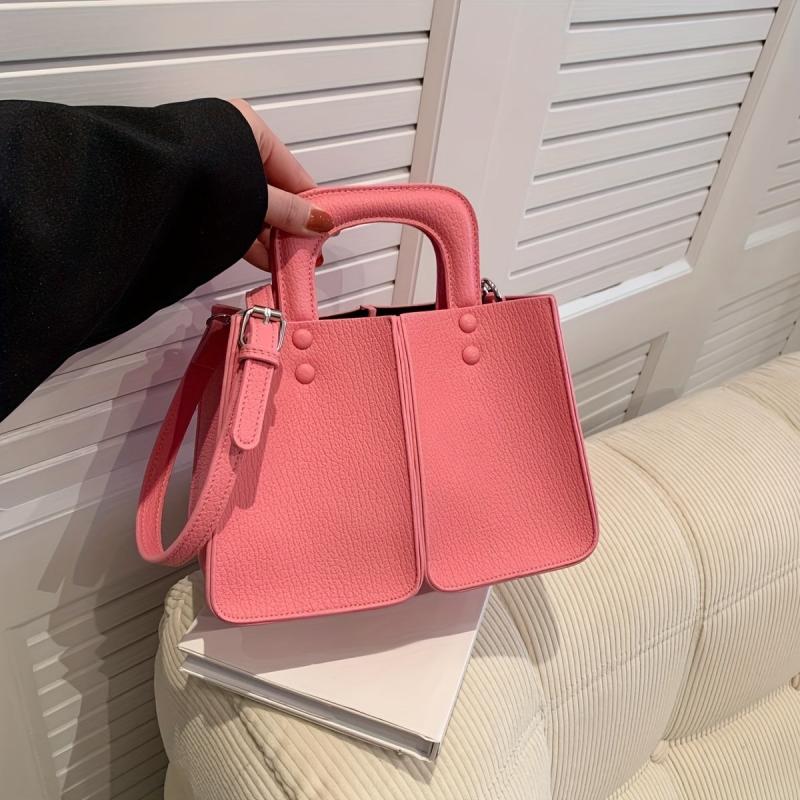 Classic Crossbody Bag PU Leather Textured Bag Purse Versatile Shoulder Bag