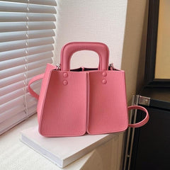 Classic Crossbody Bag PU Leather Textured Bag Purse Versatile Shoulder Bag