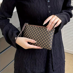 Polka Dot Print Clutch Bag Evening Wristlet Purse