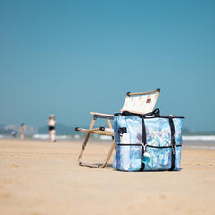 Oversized Mesh Beach Bag 9 Pockets Travel Tote Bag Waterproof Storage Bag