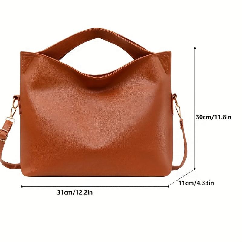 Vintage Large Capacity Tote Bag Retro Crossbody Satchel Bag