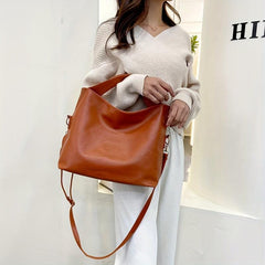 Vintage Large Capacity Tote Bag Retro Crossbody Satchel Bag