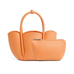 Petal Handbag PU Leather Tote Bag Set Crossbody Bag With Inner Pouch