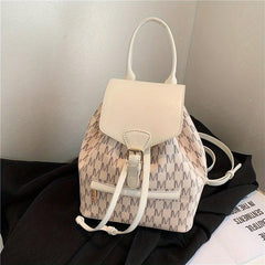 Drawstring PU Leather Backpack Large Capacity
