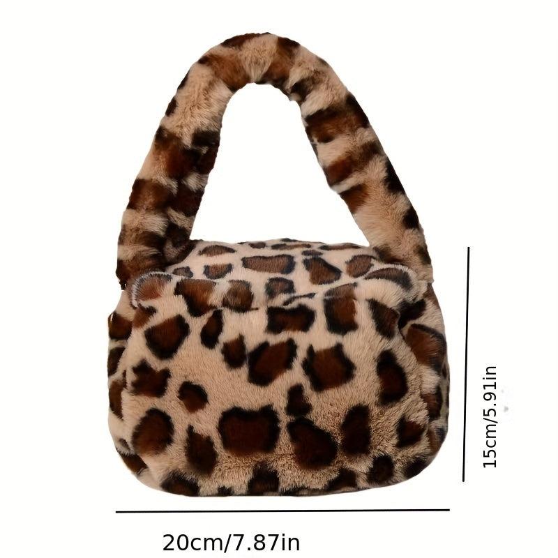 Leopard Print Bag Satchel with Chain Strap