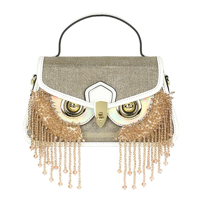 Rhinestone Owl Evening Bag Dinner Clutch Purse Formal Banquet Handbag