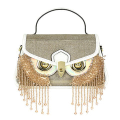 Rhinestone Owl Evening Bag Dinner Clutch Purse Formal Banquet Handbag