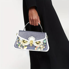 Rhinestone Owl Evening Bag Dinner Clutch Purse Formal Banquet Handbag