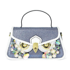 Rhinestone Owl Evening Bag Dinner Clutch Purse Formal Banquet Handbag