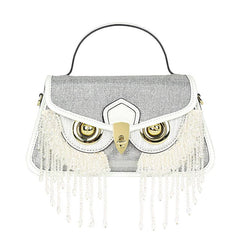Rhinestone Owl Evening Bag Dinner Clutch Purse Formal Banquet Handbag