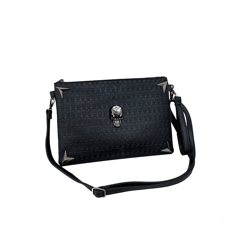 Gothic Skull Pattern Crossbody Bag Large Capacity Shoulder Bag