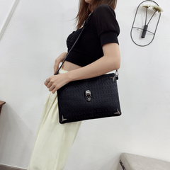 Gothic Skull Pattern Crossbody Bag Large Capacity Shoulder Bag